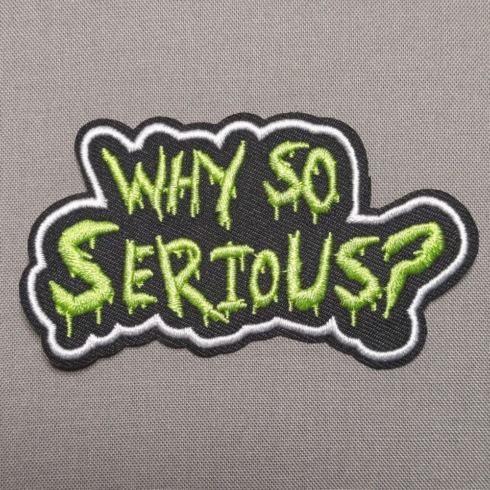 Why So Serious Joker Iron On Patch | Embroidered Movie Patch